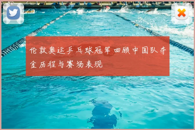 伦敦奥运乒乓球冠军回顾中国队夺金历程与赛场表现